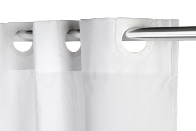 Croydex - Hookless Shower Curtain Plain - White